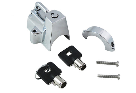 Chrome Helmet Lock with Pipe Key - V-Twin Mfg.