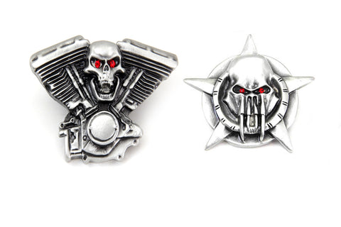 Skull Lapel Pin Set - V-Twin Mfg.