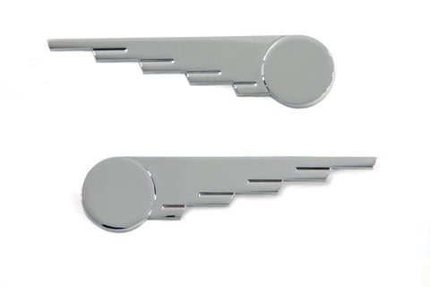 Chrome Speed Wing Emblem Set - V-Twin Mfg.