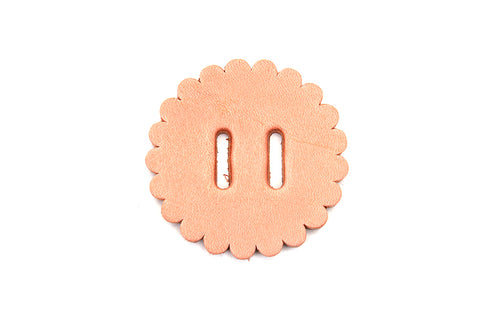 Natural Leather Concho Rosette 2 inch - V-Twin Mfg.