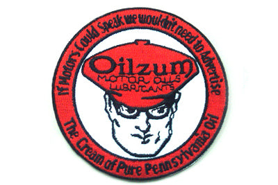 Vintage Style Oilzum Oil Patches - V-Twin Mfg.