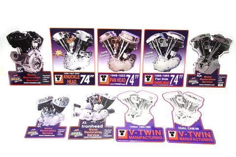 Motor Model Plaque Set - V-Twin Mfg.