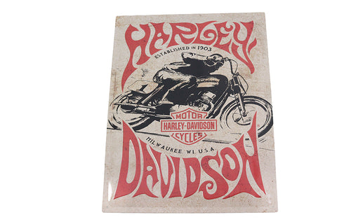 Retro Harley 1970's Racer Tin Sign - V-Twin Mfg.