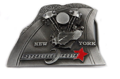 Motorcyclepedia Belt Buckle - V-Twin Mfg.