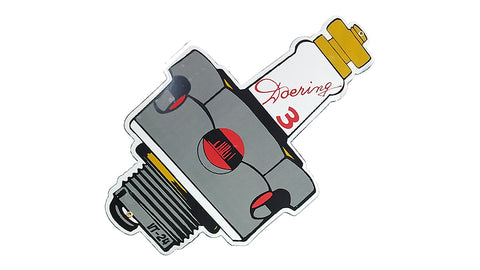Doering Spark Plug Porcelain Sign - V-Twin Mfg.