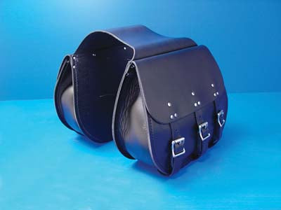 3 Buckle Thro-Over Saddlebags Black - V-Twin Mfg.