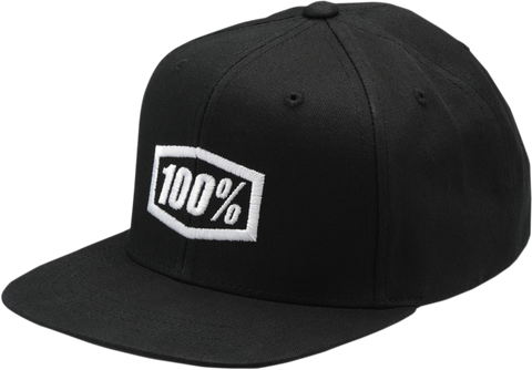 100% Youth Icon Snapback Hat - Black/White 20047-00000
