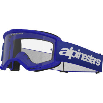 ALPINESTARS GOGGLES Vision 3 Goggle - Wordmark - Blue - Clear Lens 5103325-7189