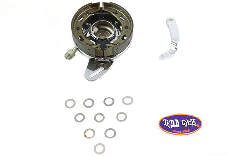 45 inch Chrome Rear Brake Backing Plate Assembly - V-Twin Mfg.