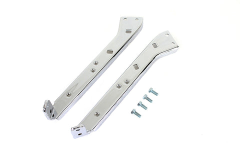 Chrome Saddlebag Guard Kit Reinforced Brackets - V-Twin Mfg.