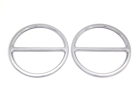 Chrome Cross Bar Front Speaker Grill Set - V-Twin Mfg.