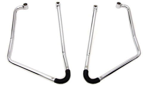 Chrome Adjustable Saddlebag Support Kit - V-Twin Mfg.