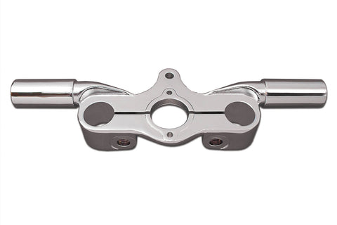 Spring Fork Top Triple Tree Inline Chrome - V-Twin Mfg.