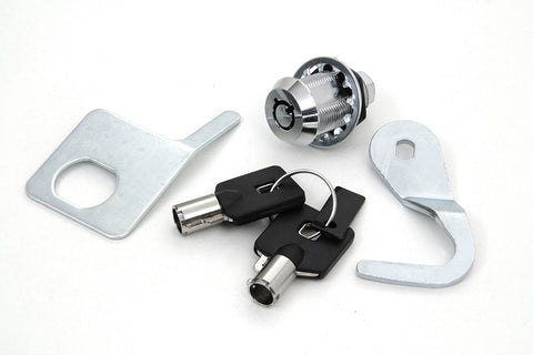 Chrome Saddlebag Lock and Key Kit - V-Twin Mfg.