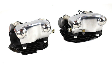 1936 EL Knucklehead Cylinder Head Set Black - V-Twin Mfg.