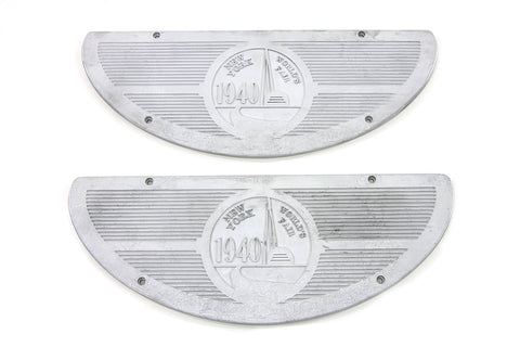 World's Fair 1940 Alloy Footboard Inserts - V-Twin Mfg.