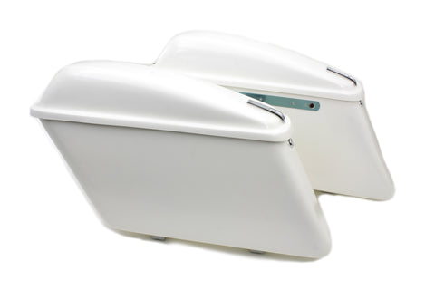 Replica White Saddlebag Set - V-Twin Mfg.