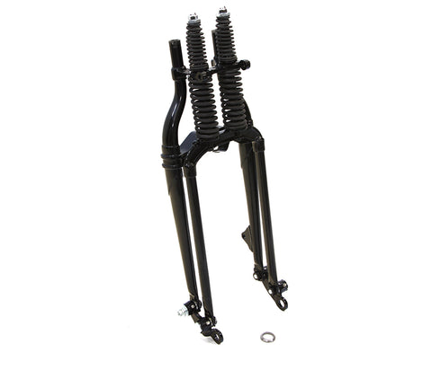 Black 18 inch Offset Spring Fork Assembly - V-Twin Mfg.