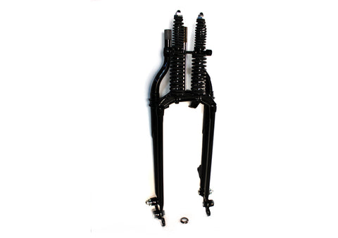 20 inch Inline Spring Fork Assembly Black +2 inch - V-Twin Mfg.