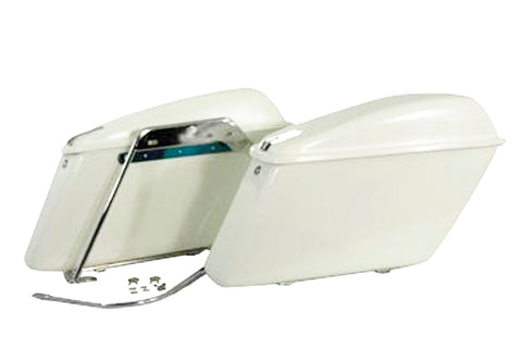 Replica Saddlebag Set White - V-Twin Mfg.