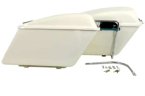 FRP White Saddlebag Set - V-Twin Mfg.