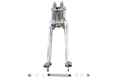 24 inch Tedd Narrow Spring Fork Assembly Chrome - V-Twin Mfg.