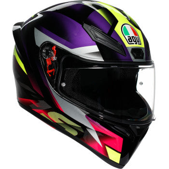 IN STOCK AGV K1 S Helmet - Fastlap - Black/Purple/Pink - XS 2118394003-065-XS