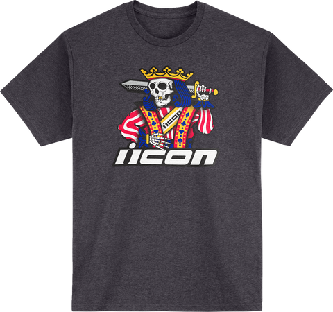 ICON Suicide King T-Shirt - Heather Charcoal - Small 3030-21944