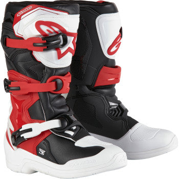 ALPINESTARS Youth Tech3S Boots - White/Black/Red - US 5 2014024-2030-5