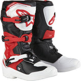 ALPINESTARS Youth Tech3S Boots - White/Black/Red - US 8 2014024-2030-8