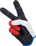 BILTWELL Moto Gloves - Red/White/Blue - Medium 1501-1208-003