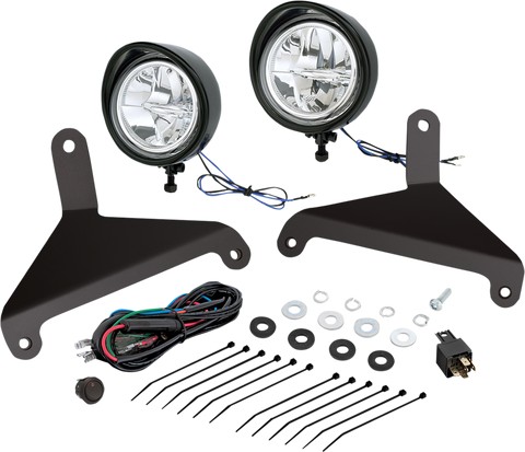 SHOW CHROME Driving Light Kit - Can-Am - Black 41-208BK