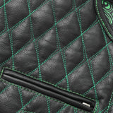 Tactical Emerald Men’s Motorcycle Leather Vest