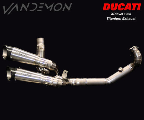IN STOCK Vandemon Ducati XDiavel & Diavel S 1260 Vandemon Titanium Exhaust System 2016-22 SKU: DUCDVLTITANEXHA VA-9