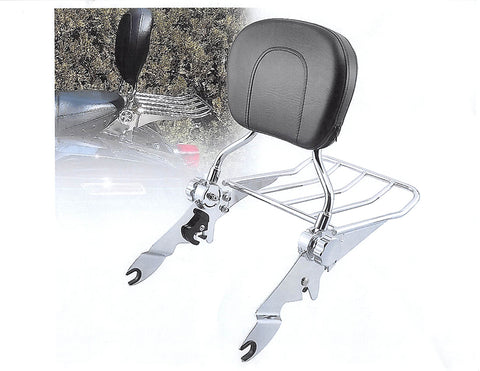 Chrome Sissy Bar and Rack - V-Twin Mfg.