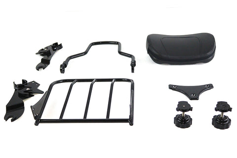 Gloss Black Sissy Bar and Rack - V-Twin Mfg.