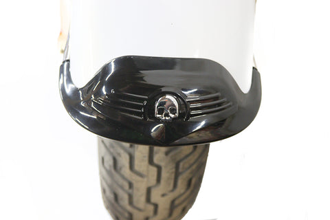 Skull Front Fender Tip Black - V-Twin Mfg.