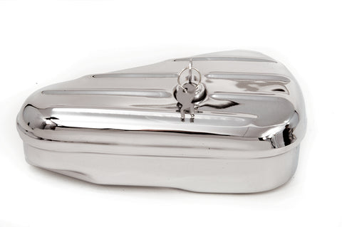 Oval Right Side Chrome Tool Box - V-Twin Mfg.