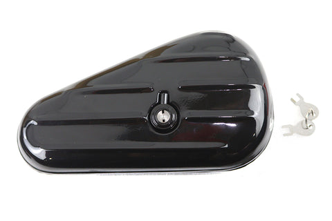 Oval Right Side Black Tool Box - V-Twin Mfg.