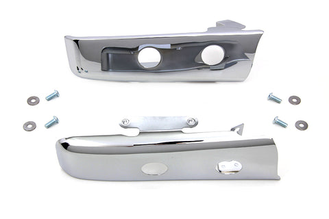 Chrome Slotted Saddlebag Filler Strip Kit - V-Twin Mfg.