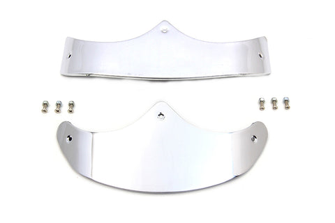 Smooth Fender Tip Set Chrome - V-Twin Mfg.