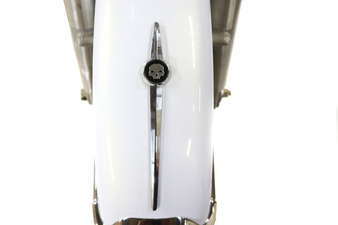 Chrome Front Fender Trim Spear with Skull - V-Twin Mfg.