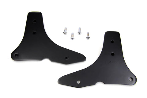 Sissy Bar Side Plate Set Black - V-Twin Mfg.