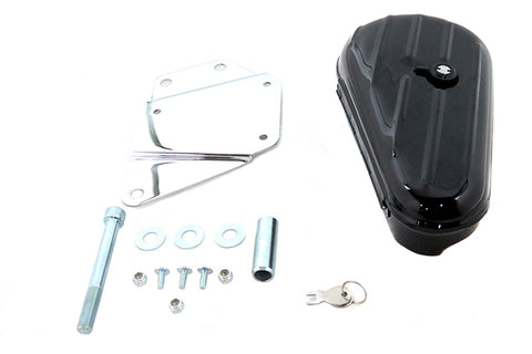 Black Right Side Tool Box and Mount Kit - V-Twin Mfg.