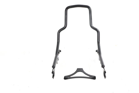 8-1/2 inch Short Detachable Sissy Bar Gloss Black - V-Twin Mfg.