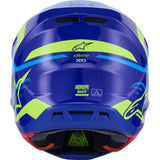 ALPINESTARS SM7 Helmet - Deed - Gloss Blue/Yellow Fluo - 2XL 8302426-7253-XXL