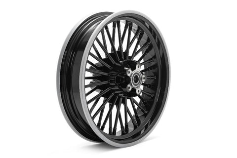 Front 16 inch x 3.5 inch Duro 36 Fat Spoke Matte Black Wheel - V-Twin Mfg.