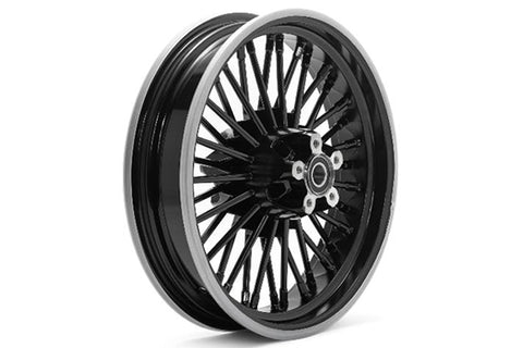 16 inch X 3.5 inch Duro 36 Fat Spoke Rear Wheel Gloss Black - V-Twin Mfg.