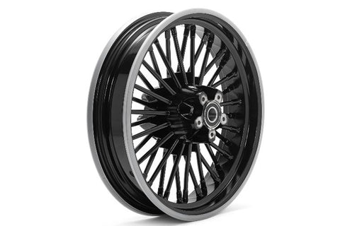 Rear 16 inch x 3.5 inch Duro 36 Fat Spoke Matte Black Wheel - V-Twin Mfg.