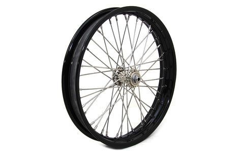 18 inch x 2.15 inch WR Front Spool Wheel Black - V-Twin Mfg.